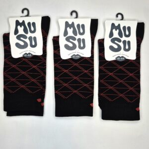 Meeste puuvillased sokid 'Must & punane MuSu' suurus 41-44