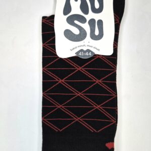 Meeste puuvillased sokid 'Must & punane MuSu' suurus 41-44